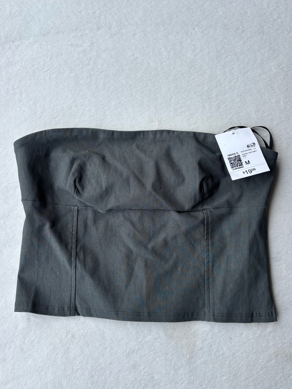 Forever 21 Charcoal Strapless Tube Top
